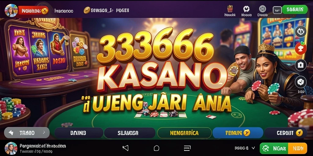 Tampilan menarik dari gameplay Kasino dalam 333666.