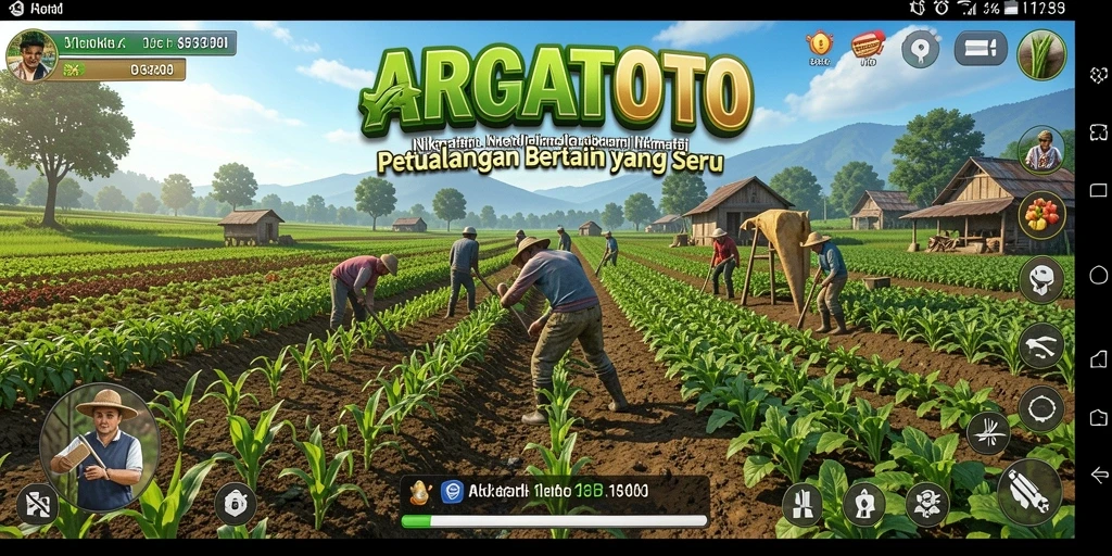 Tampilan menarik dari gameplay bertani di ARGATOTO.