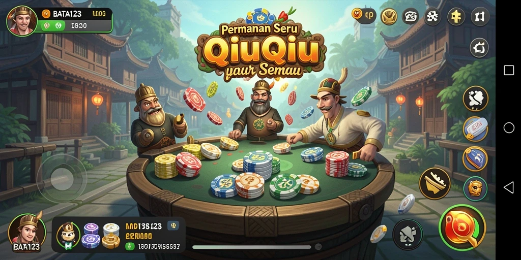 Tampilan gameplay QiuQiu yang menarik dan interaktif.