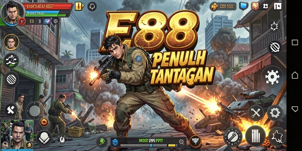 Tampilan gameplay E88 yang penuh aksi dan menegangkan.