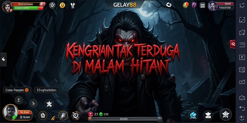 Screenshot menampilkan momen menegangkan dalam gameplay GELAY88.