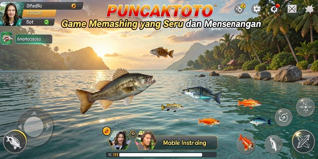 Gameplay memancing yang mendebarkan di PUNCAKTOTO.