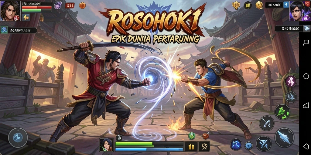 Tampilan gameplay ROSOHOKI yang penuh aksi dan seru.