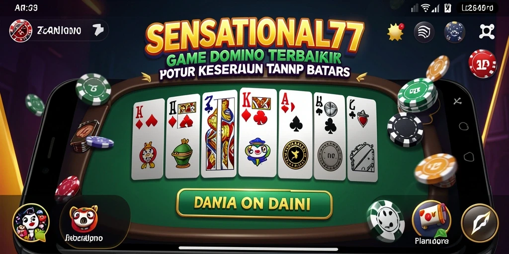Tampilan gameplay SENSATIONAL77 yang menarik dan penuh warna.